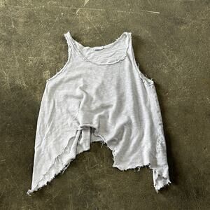 Michelle Cropped Tank Top Size XS Gray Sleeveless Summer Lightweight